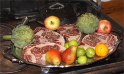 Steaks from one of our Wagyu cattle